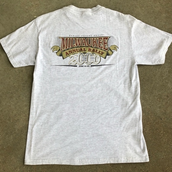 Hog Milwaukee Rally 2000 White Harley-Davidson Medium Shirt - Picture 2 of 9